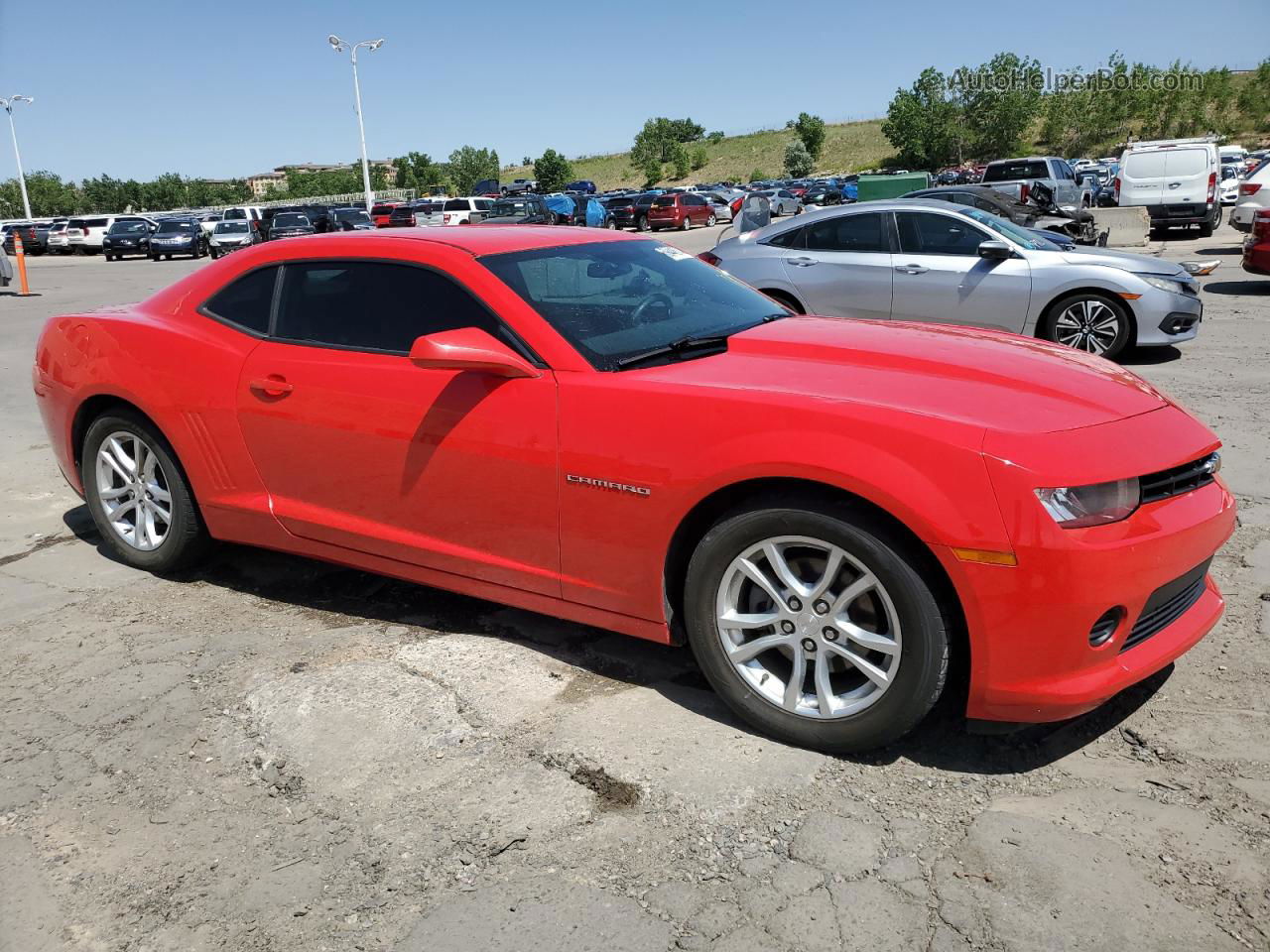 2014 Chevrolet Camaro Ls Red vin: 2G1FA1E30E9244530