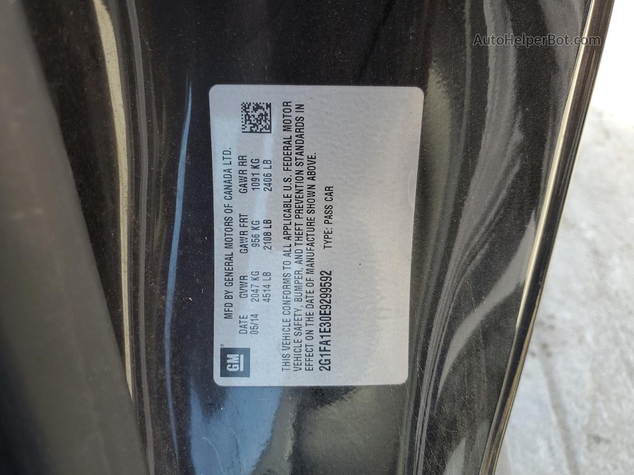 2014 Chevrolet Camaro Ls Black vin: 2G1FA1E30E9299592