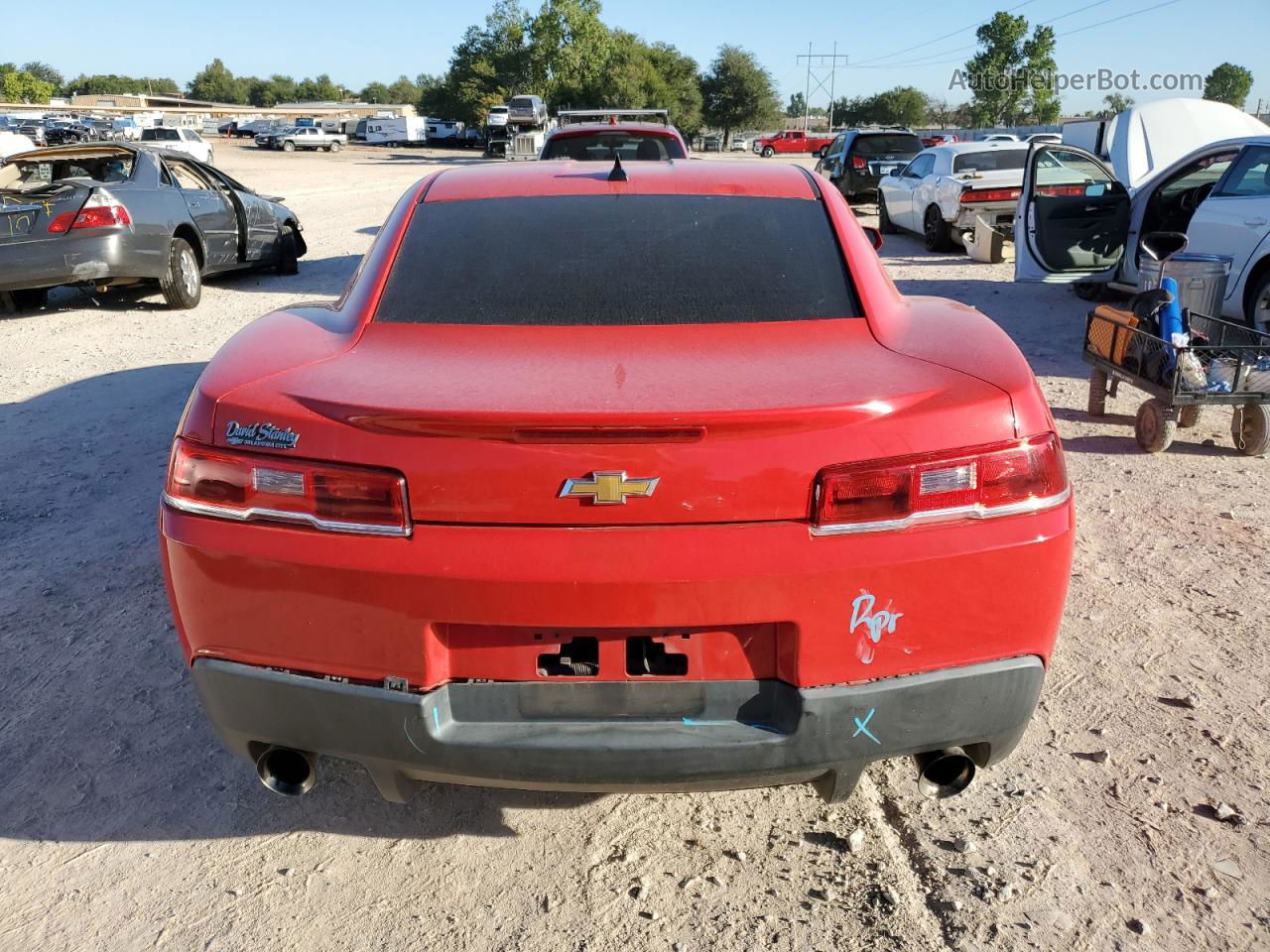 2014 Chevrolet Camaro Ls Red vin: 2G1FA1E31E9248179