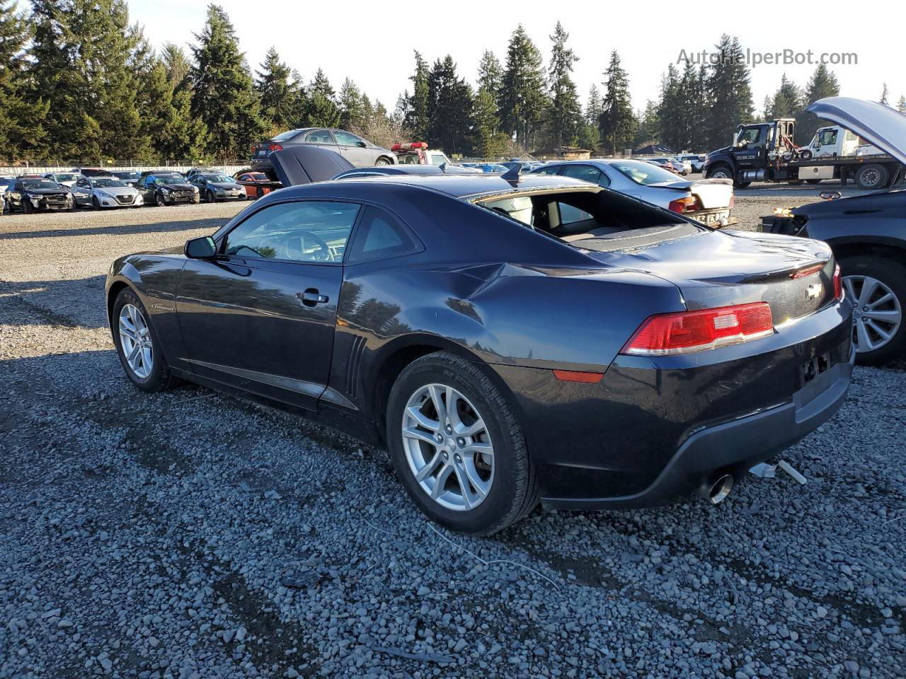 2014 Chevrolet Camaro Ls Blue vin: 2G1FA1E32E9146941