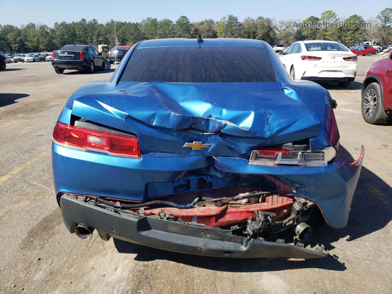 2014 Chevrolet Camaro Ls Blue vin: 2G1FA1E32E9307112