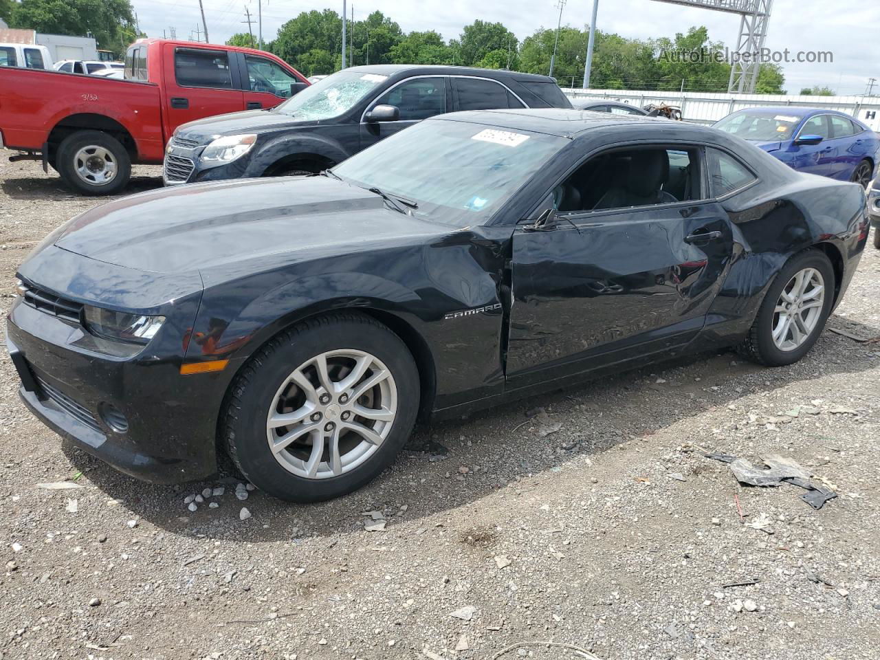 2015 Chevrolet Camaro Ls Black vin: 2G1FA1E32F9278051