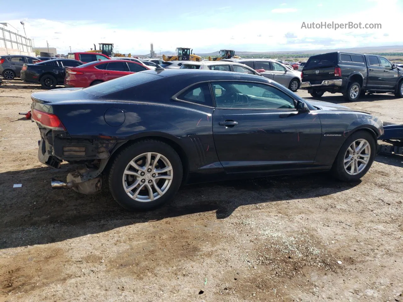 2014 Chevrolet Camaro Ls Blue vin: 2G1FA1E34E9137576