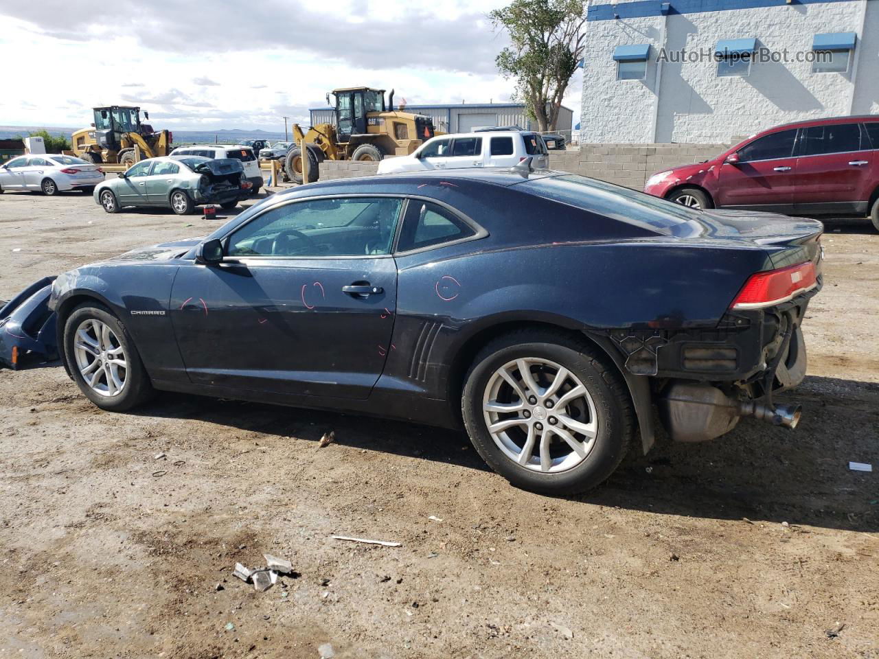 2014 Chevrolet Camaro Ls Blue vin: 2G1FA1E34E9137576