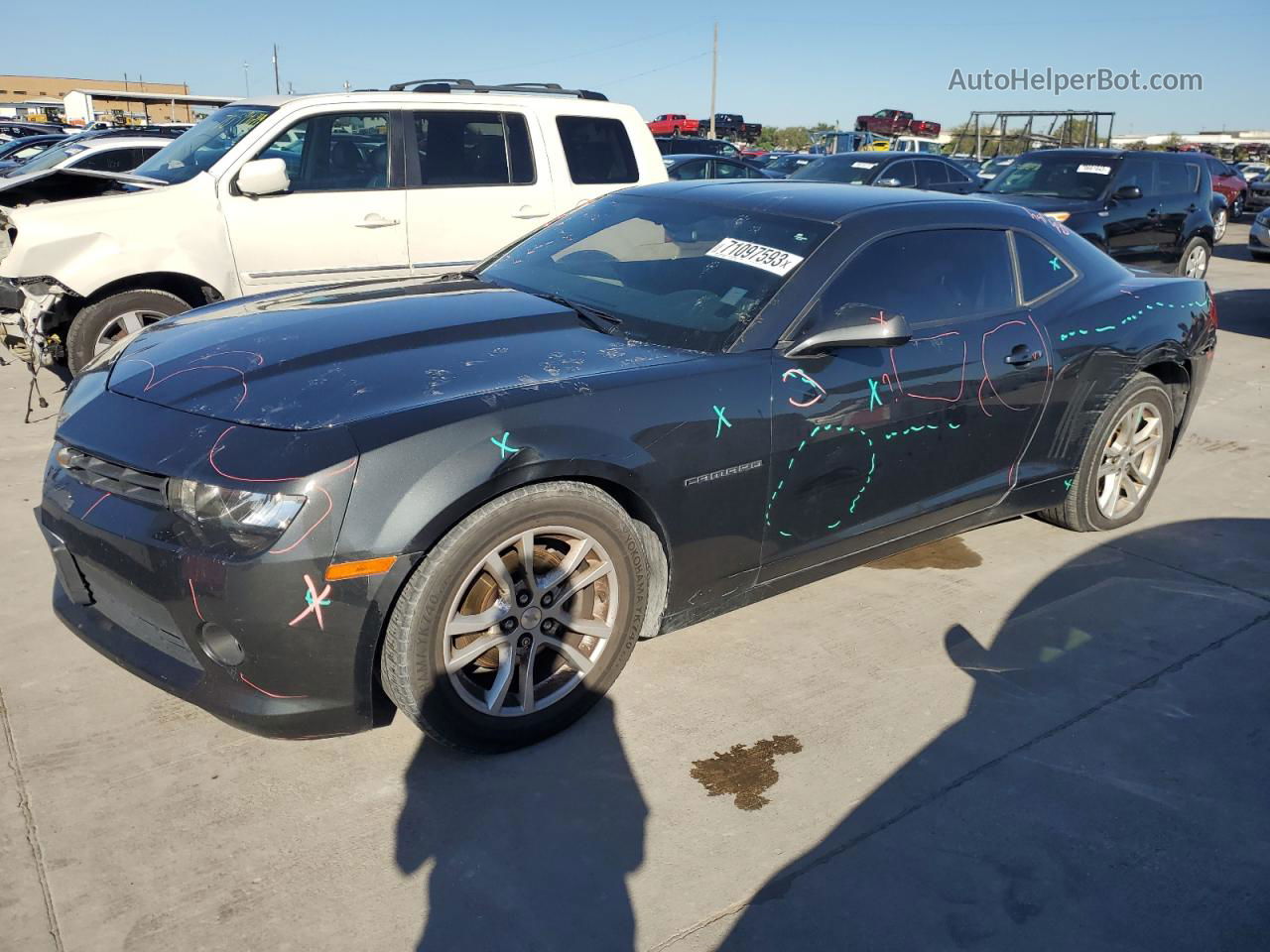 2014 Chevrolet Camaro Ls Black vin: 2G1FA1E34E9223745