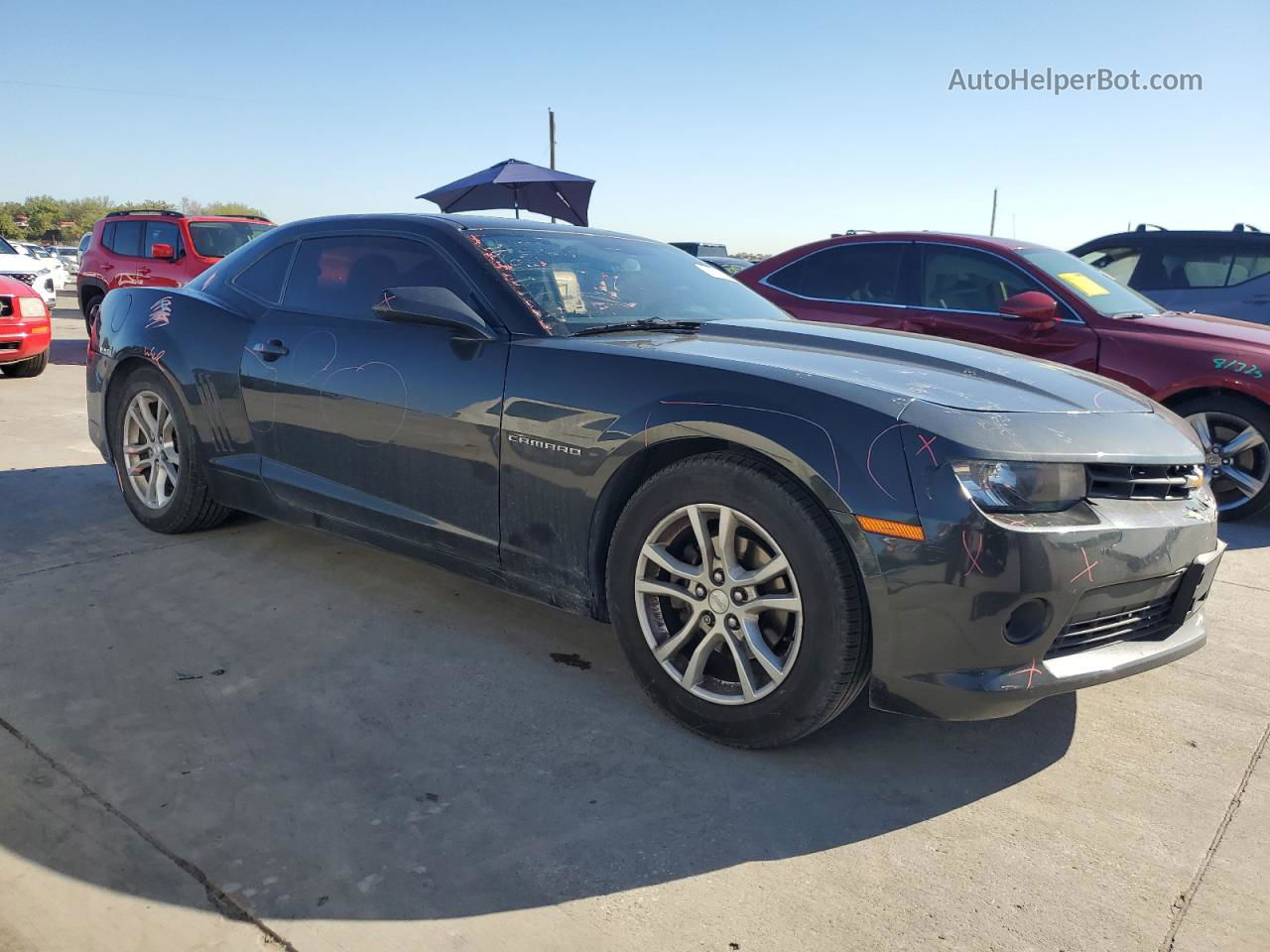 2014 Chevrolet Camaro Ls Black vin: 2G1FA1E34E9223745