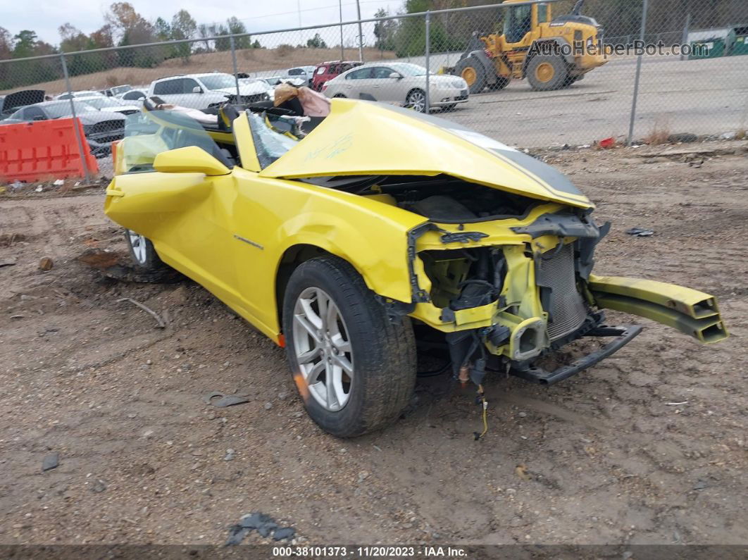 2014 Chevrolet Camaro 2ls Yellow vin: 2G1FA1E34E9241226