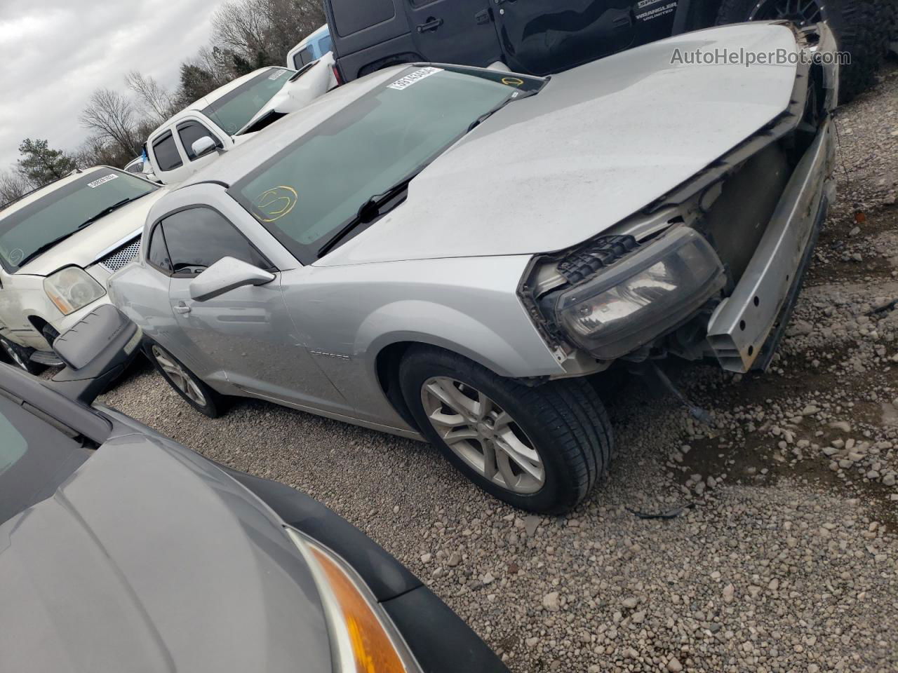 2014 Chevrolet Camaro Ls Silver vin: 2G1FA1E35E9159330