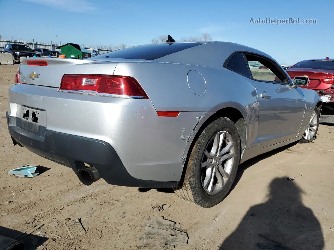 2014 Chevrolet Camaro Ls Silver vin: 2G1FA1E35E9169369