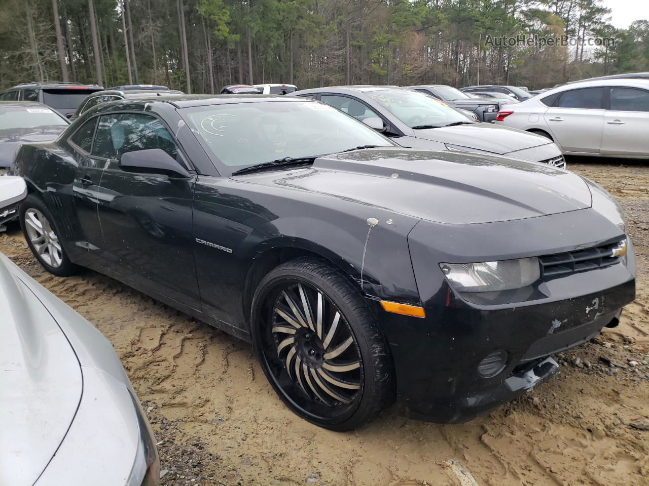 2014 Chevrolet Camaro Ls Black vin: 2G1FA1E35E9193879