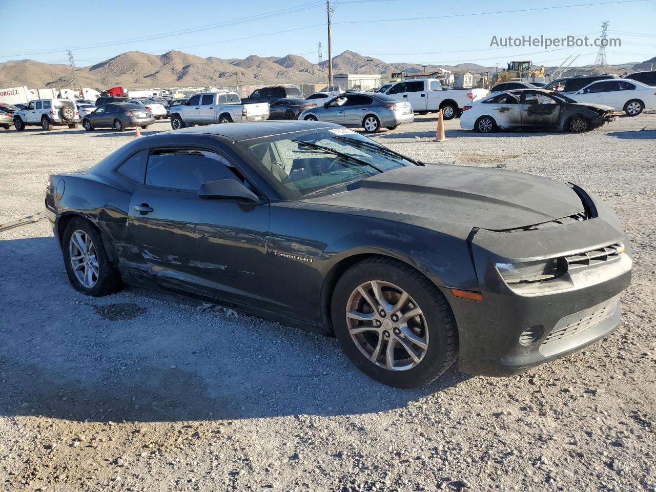 2014 Chevrolet Camaro Ls Black vin: 2G1FA1E35E9215220