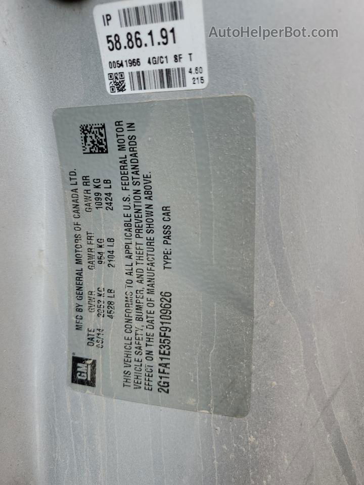 2015 Chevrolet Camaro Ls Silver vin: 2G1FA1E35F9109626