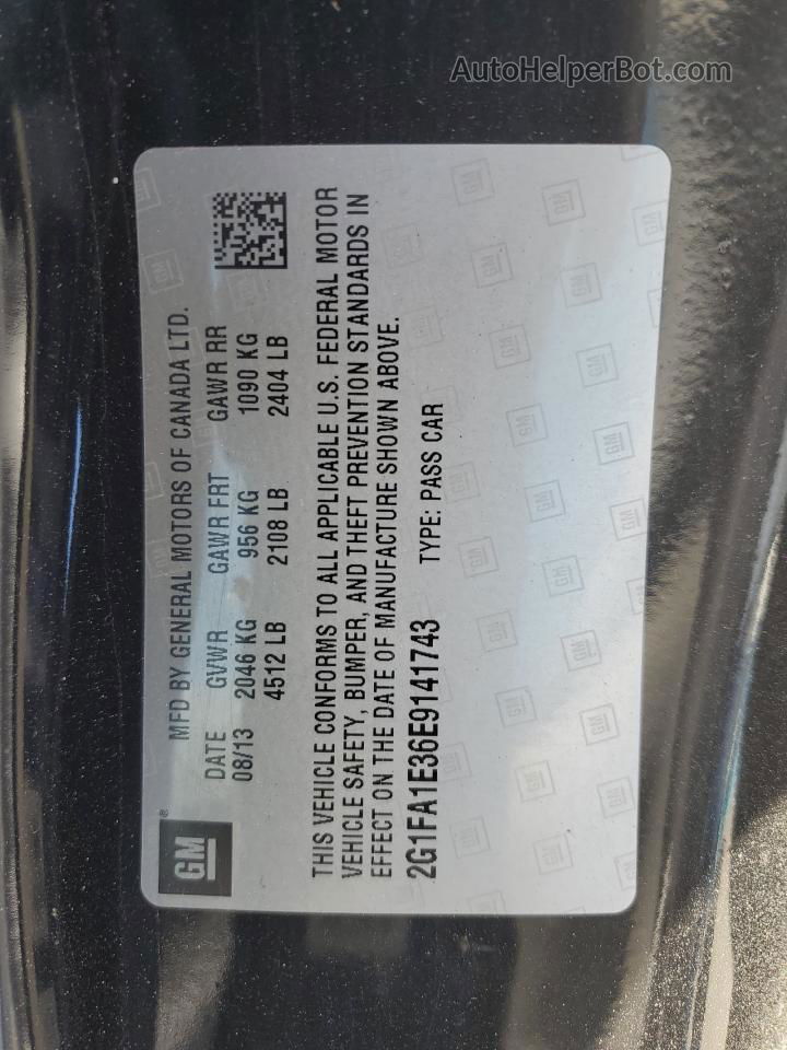 2014 Chevrolet Camaro Ls Черный vin: 2G1FA1E36E9141743
