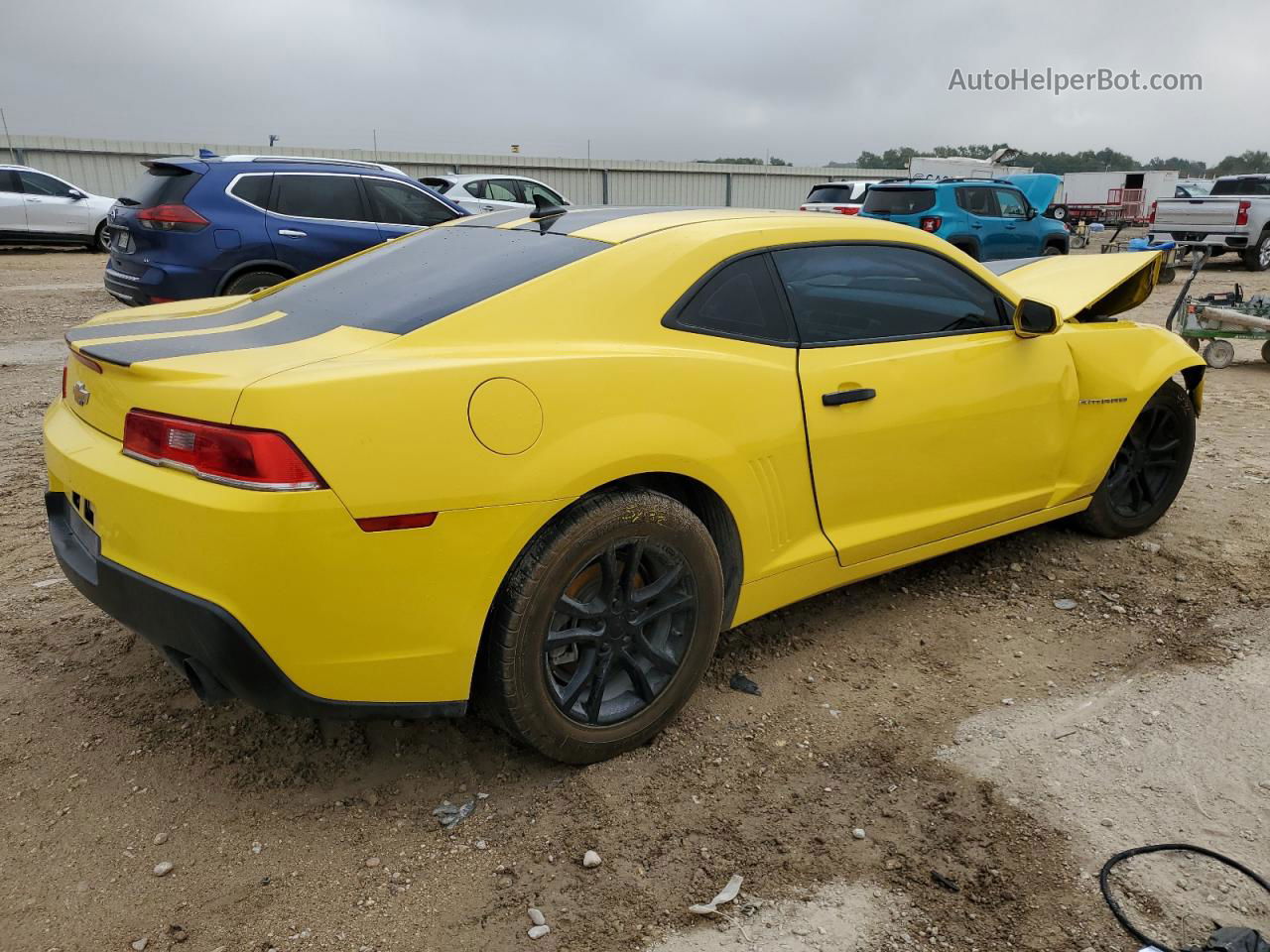 2014 Chevrolet Camaro Ls Yellow vin: 2G1FA1E36E9213492