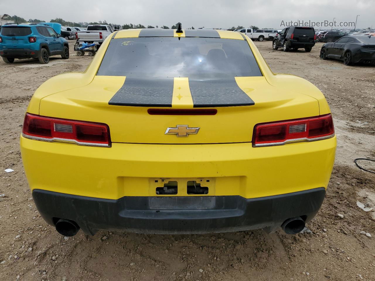 2014 Chevrolet Camaro Ls Yellow vin: 2G1FA1E36E9213492