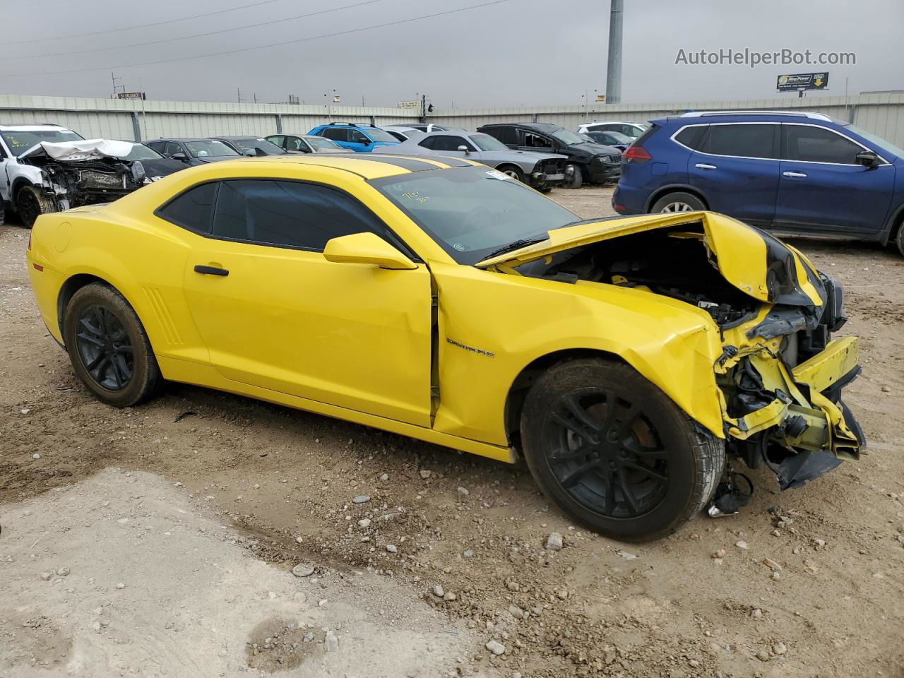 2014 Chevrolet Camaro Ls Yellow vin: 2G1FA1E36E9213492