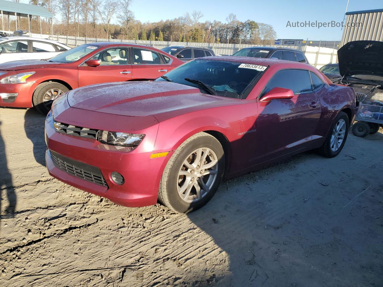 2014 Chevrolet Camaro Ls Maroon vin: 2G1FA1E36E9291416