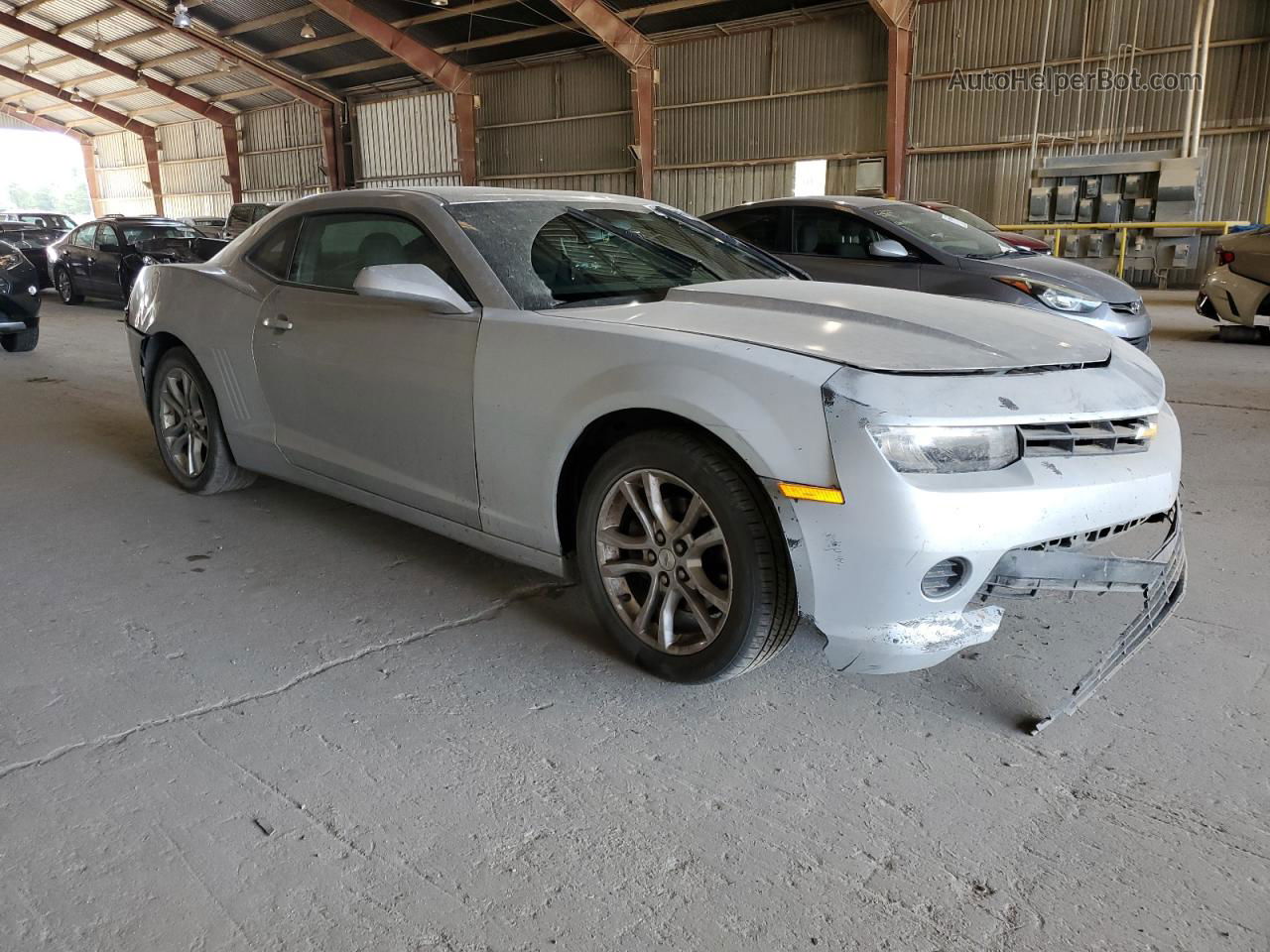 2014 Chevrolet Camaro Ls Silver vin: 2G1FA1E36E9318663