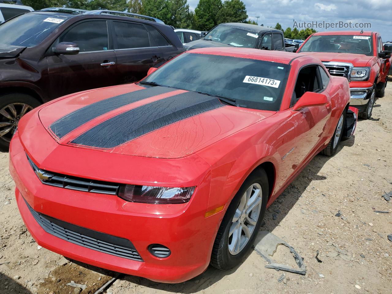 2015 Chevrolet Camaro Ls Красный vin: 2G1FA1E36F9254156