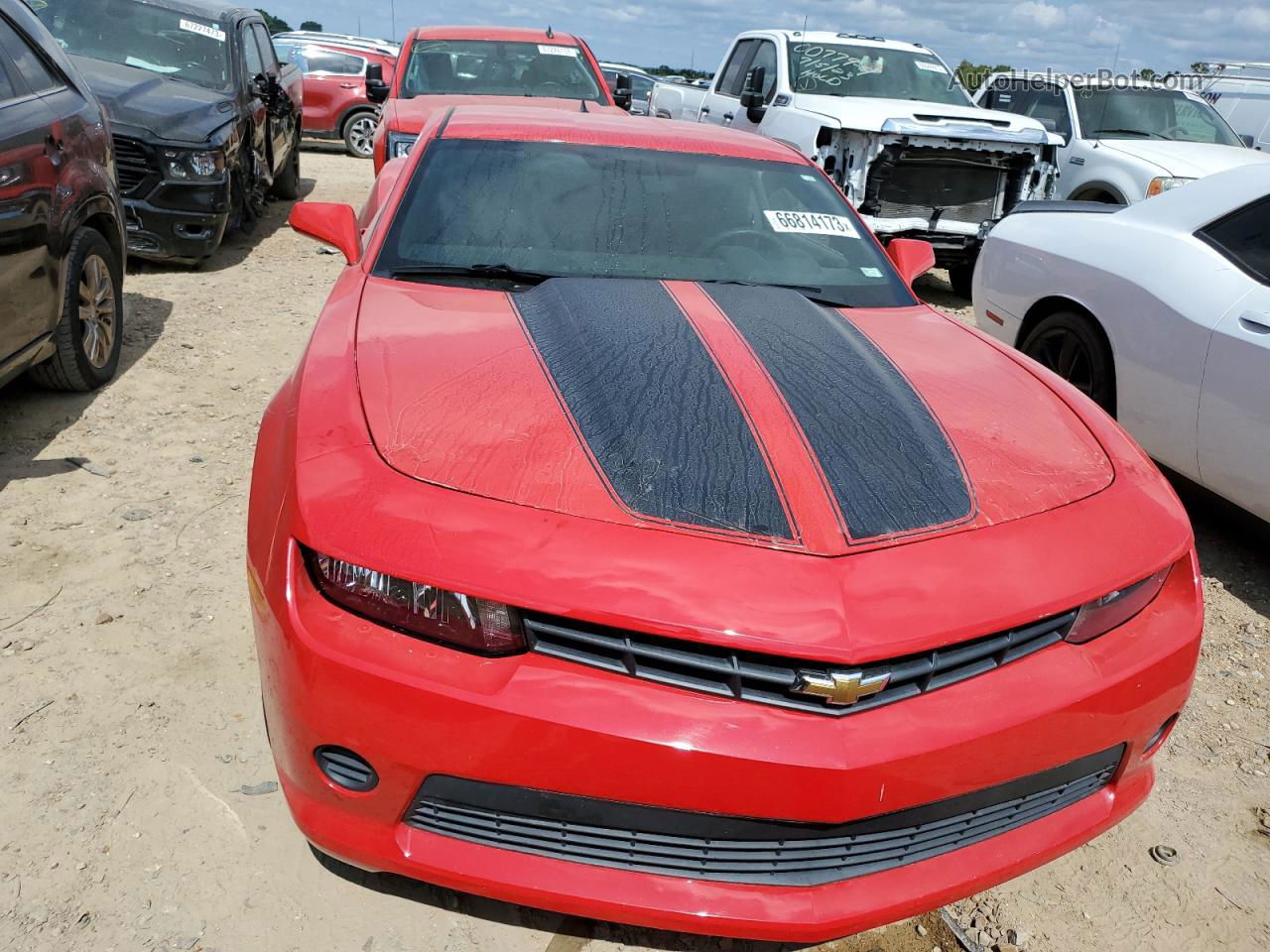 2015 Chevrolet Camaro Ls Red vin: 2G1FA1E36F9254156