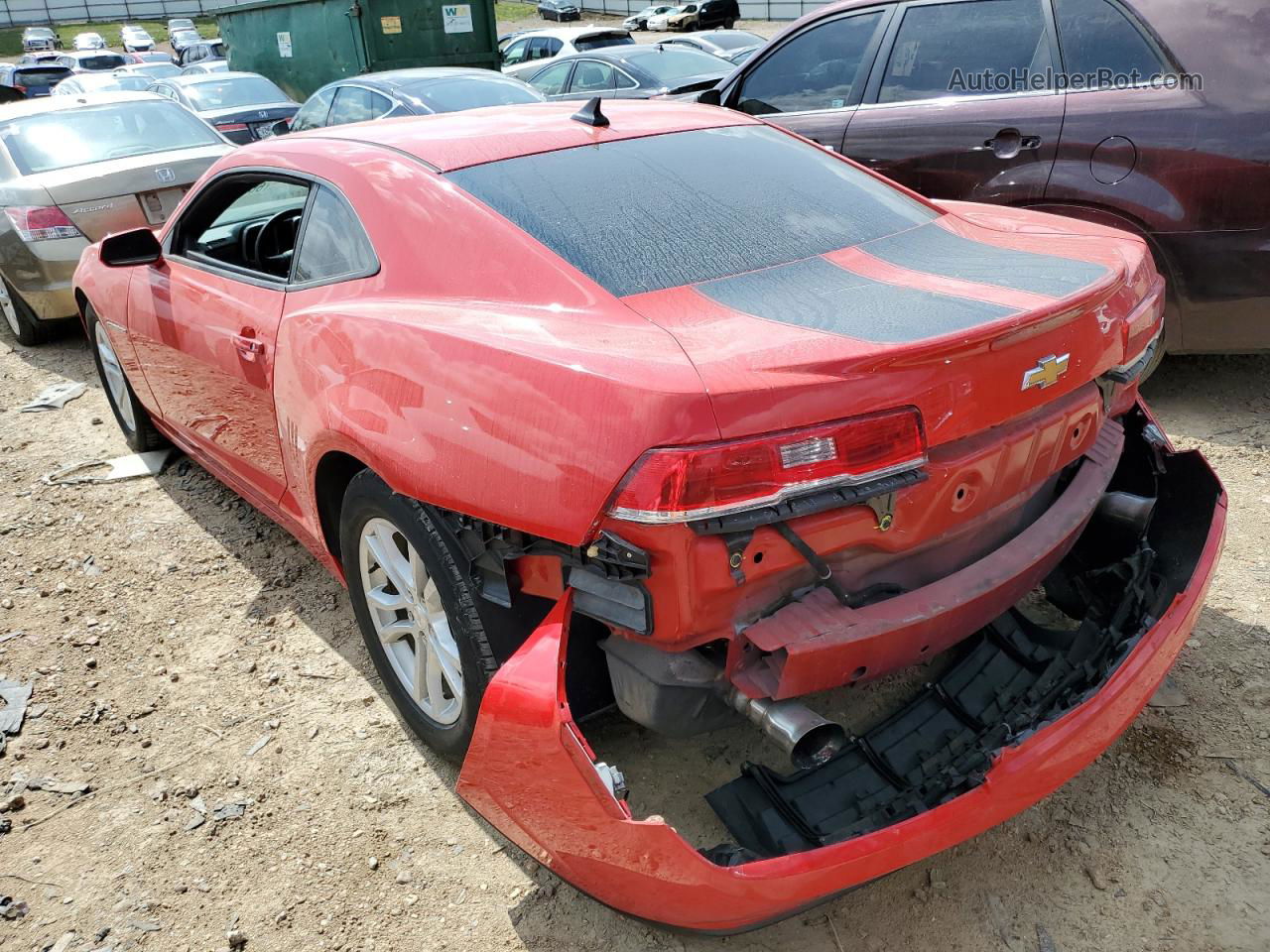 2015 Chevrolet Camaro Ls Red vin: 2G1FA1E36F9254156