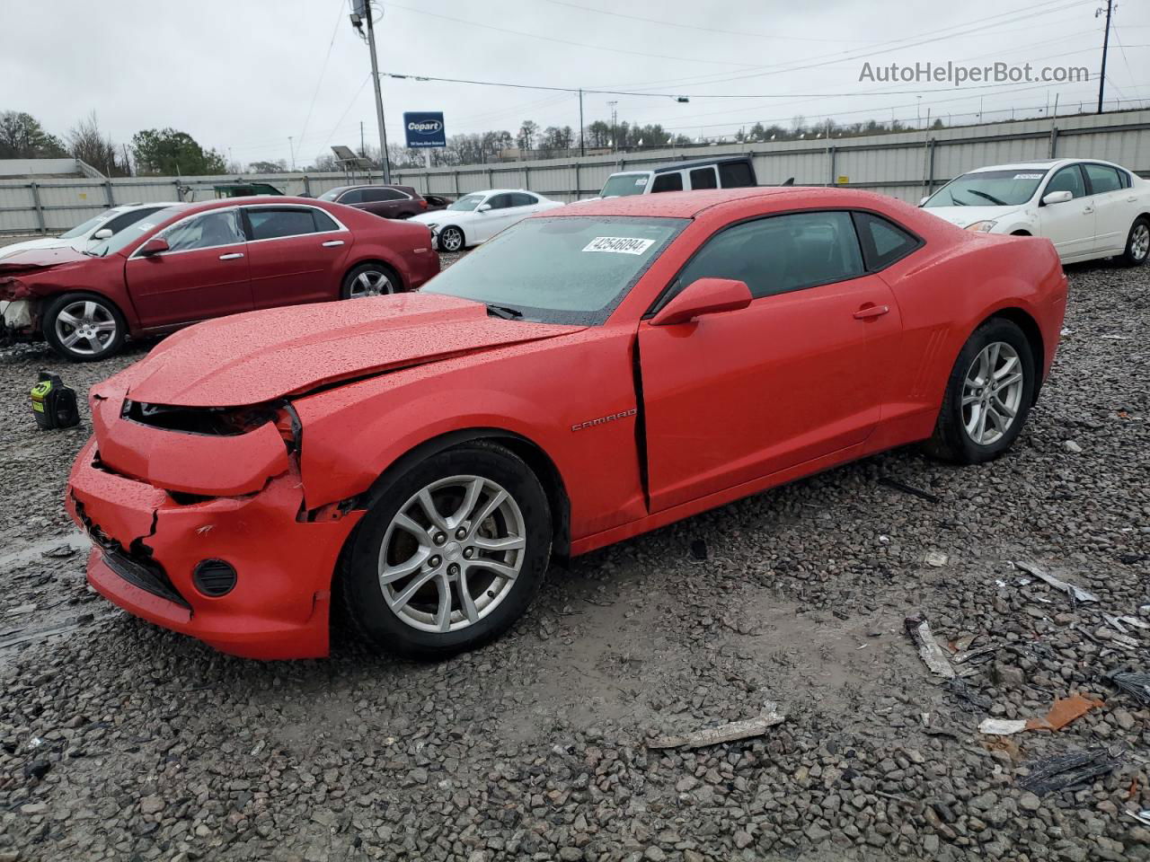 2015 Chevrolet Camaro Ls Red vin: 2G1FA1E37F9209033