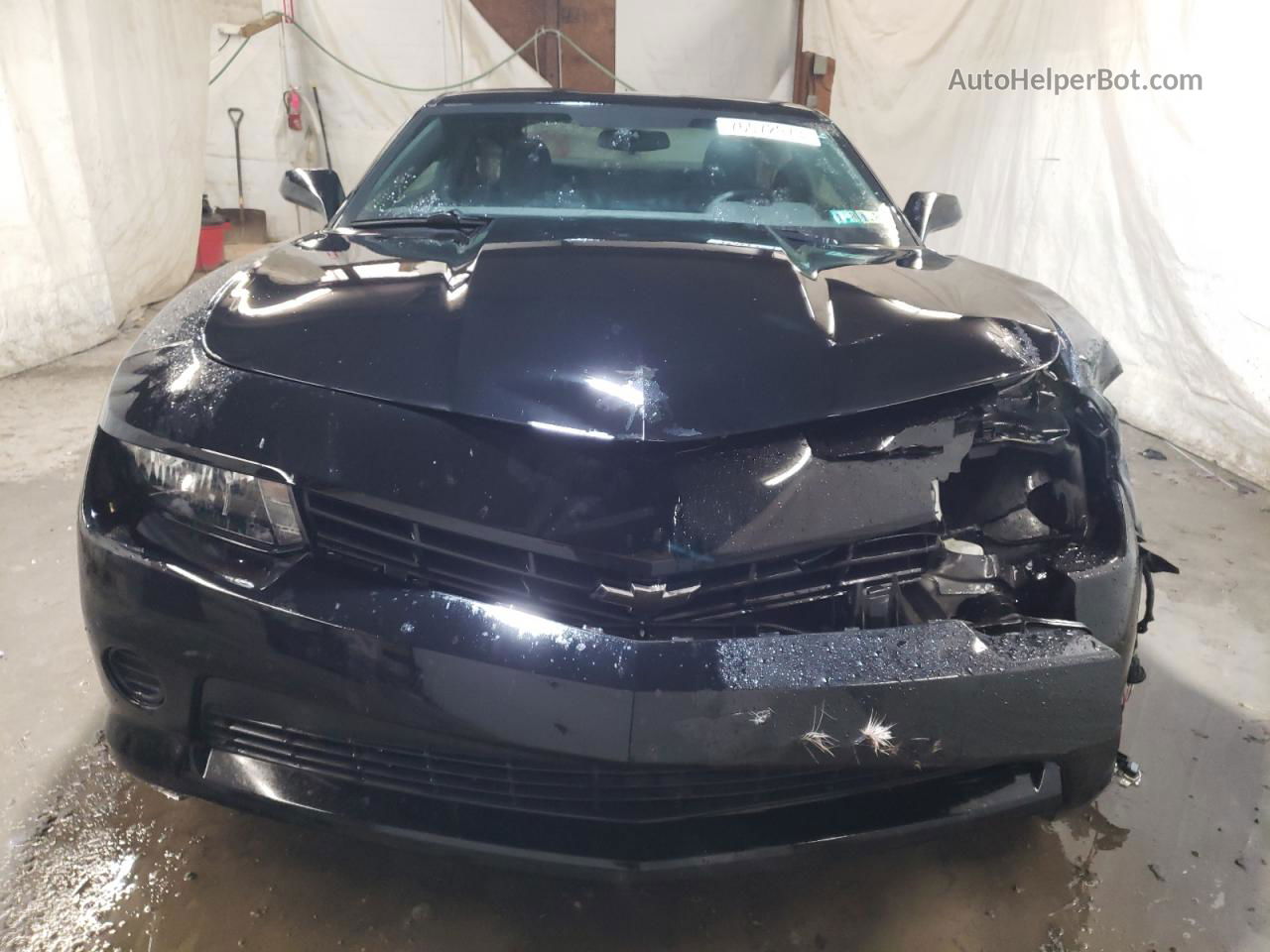 2015 Chevrolet Camaro Ls Black vin: 2G1FA1E38F9268124