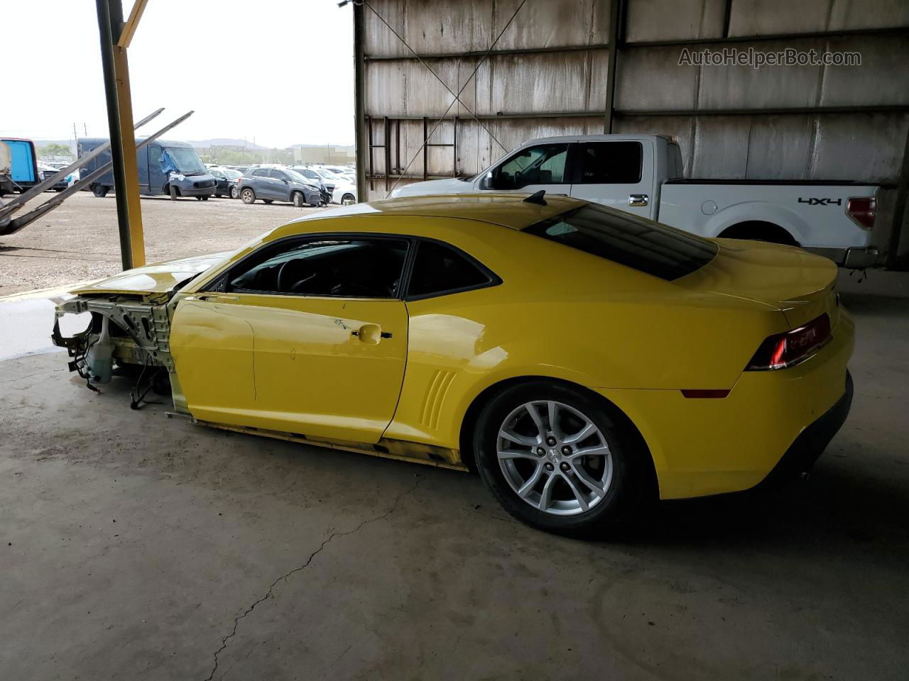 2014 Chevrolet Camaro Ls Yellow vin: 2G1FA1E39E9205225