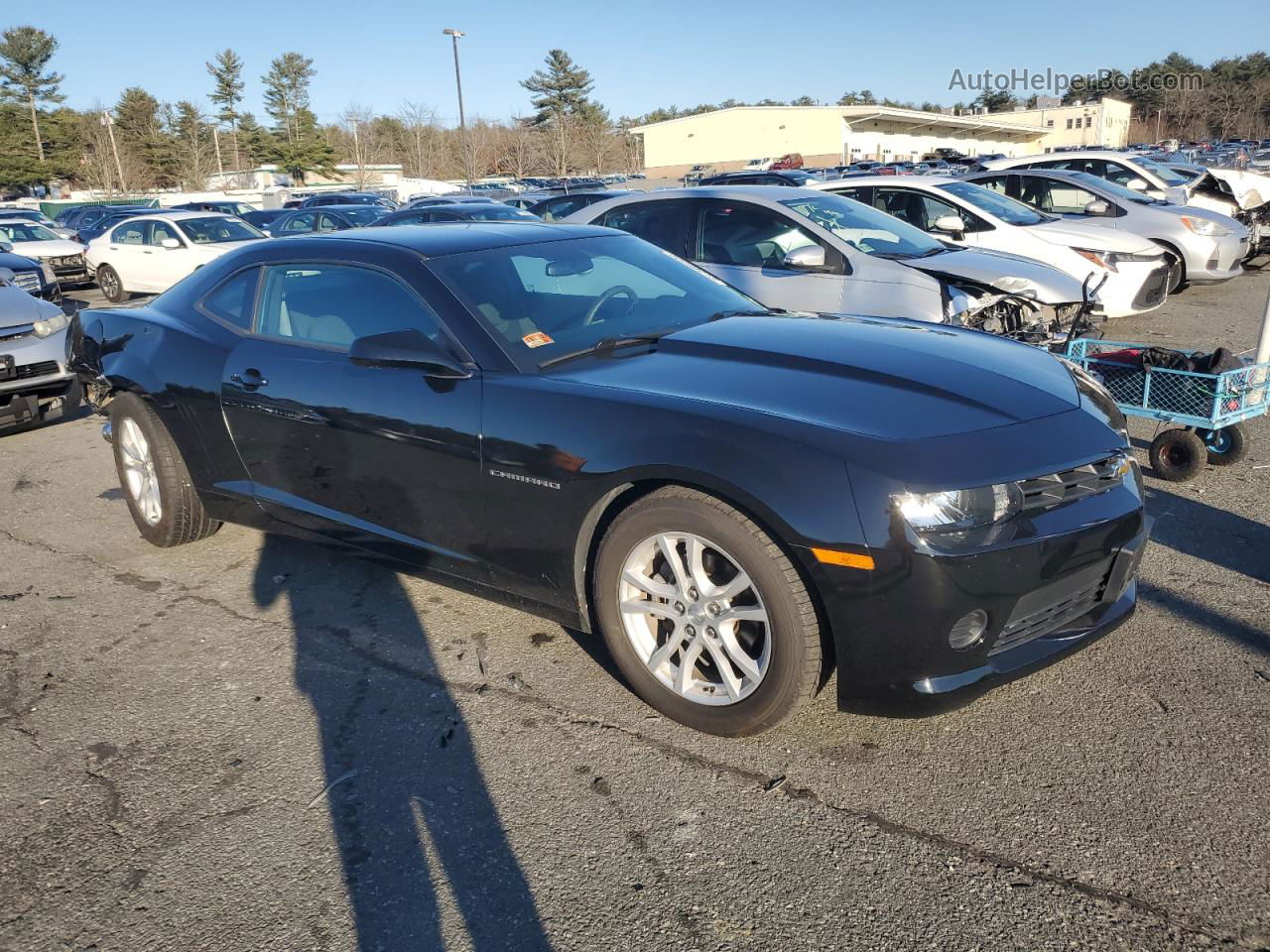 2015 Chevrolet Camaro Ls Black vin: 2G1FA1E39F9147487