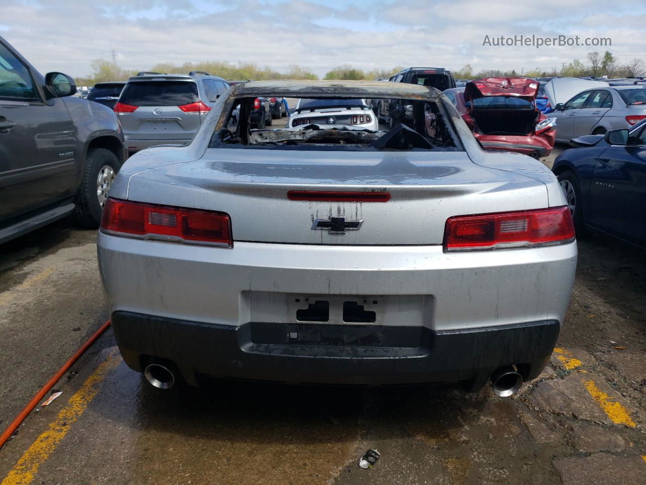 2014 Chevrolet Camaro Ls Silver vin: 2G1FA1E3XE9201412