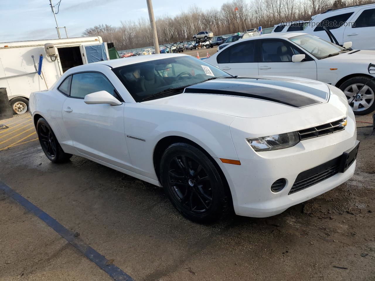 2014 Chevrolet Camaro Ls White vin: 2G1FA1E3XE9209218