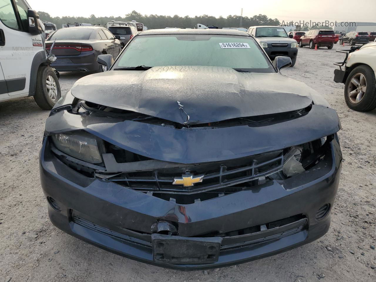 2014 Chevrolet Camaro Ls Blue vin: 2G1FA1E3XE9226777