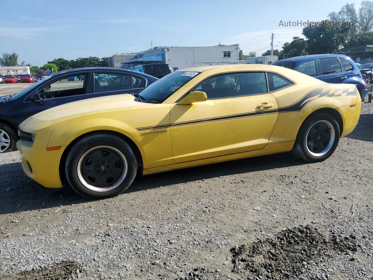 2010 Chevrolet Camaro Ls Yellow vin: 2G1FA1EV7A9212508