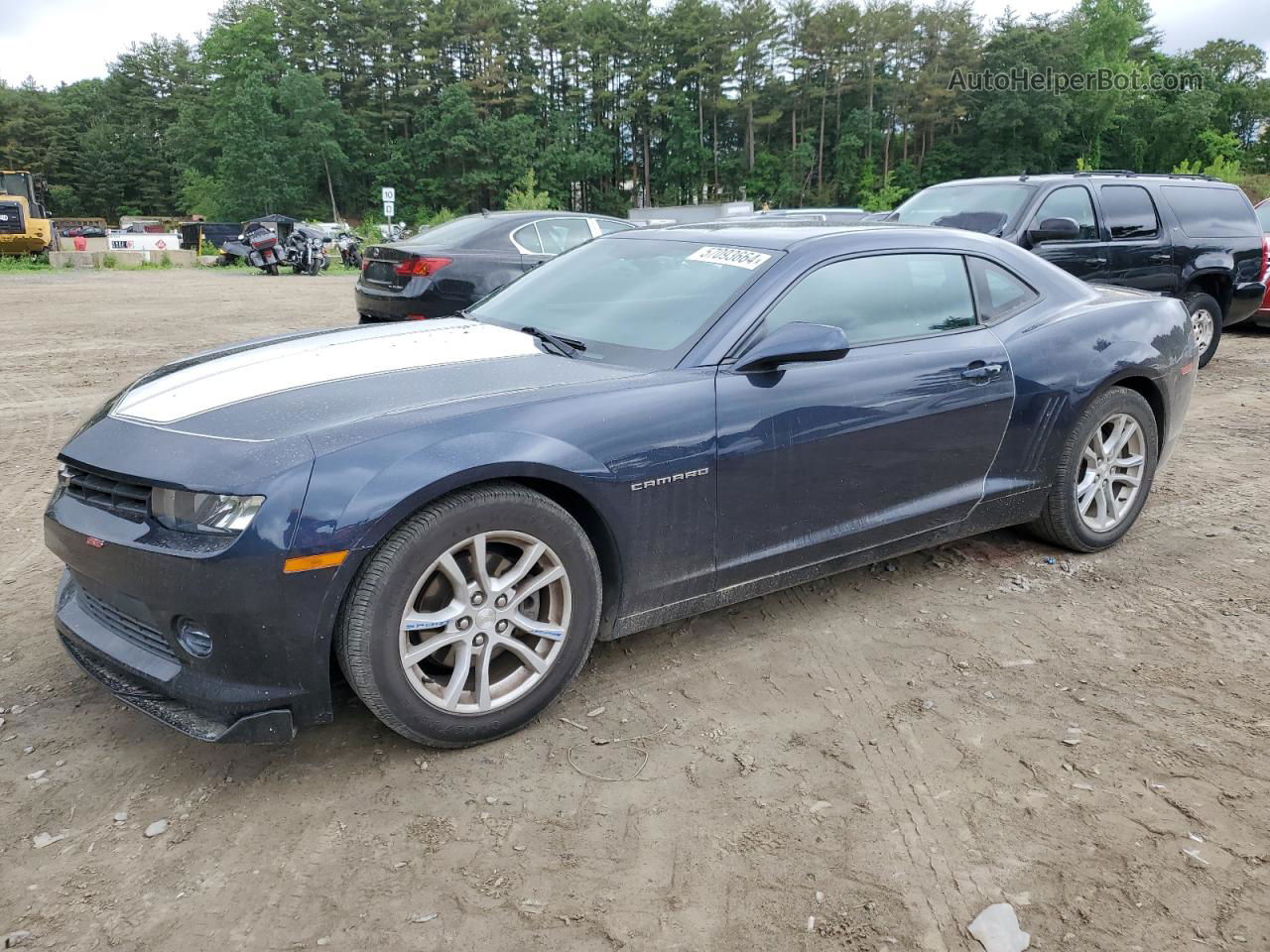 2015 Chevrolet Camaro Ls Синий vin: 2G1FB1E30F9302036