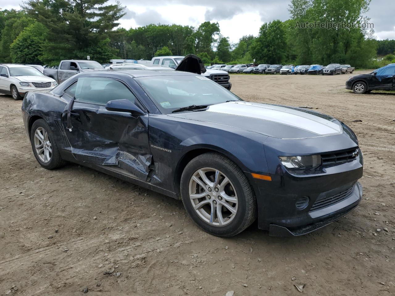 2015 Chevrolet Camaro Ls Синий vin: 2G1FB1E30F9302036