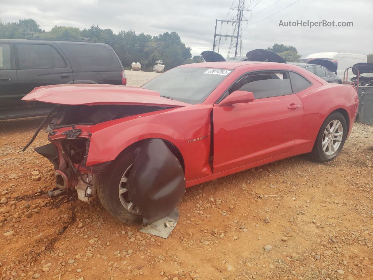 2015 Chevrolet Camaro Ls Red vin: 2G1FB1E30F9311352