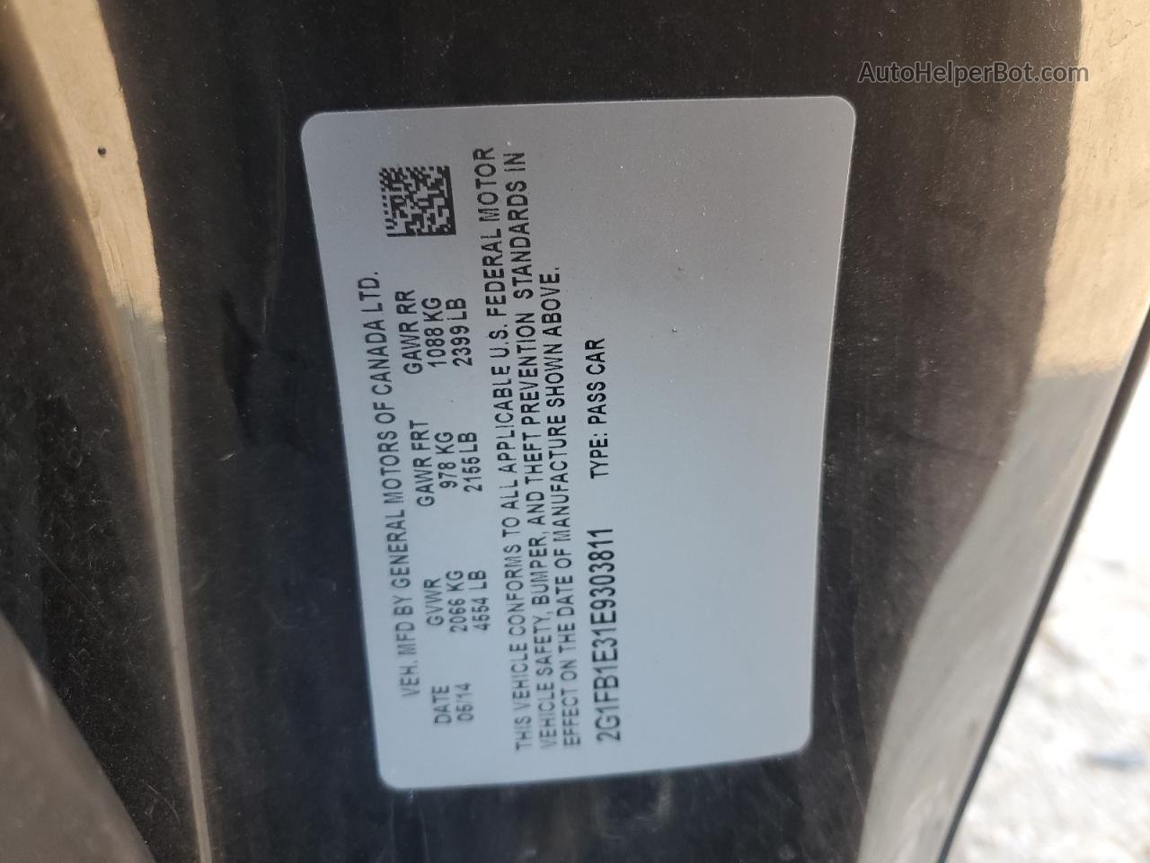 2014 Chevrolet Camaro Lt Черный vin: 2G1FB1E31E9303811