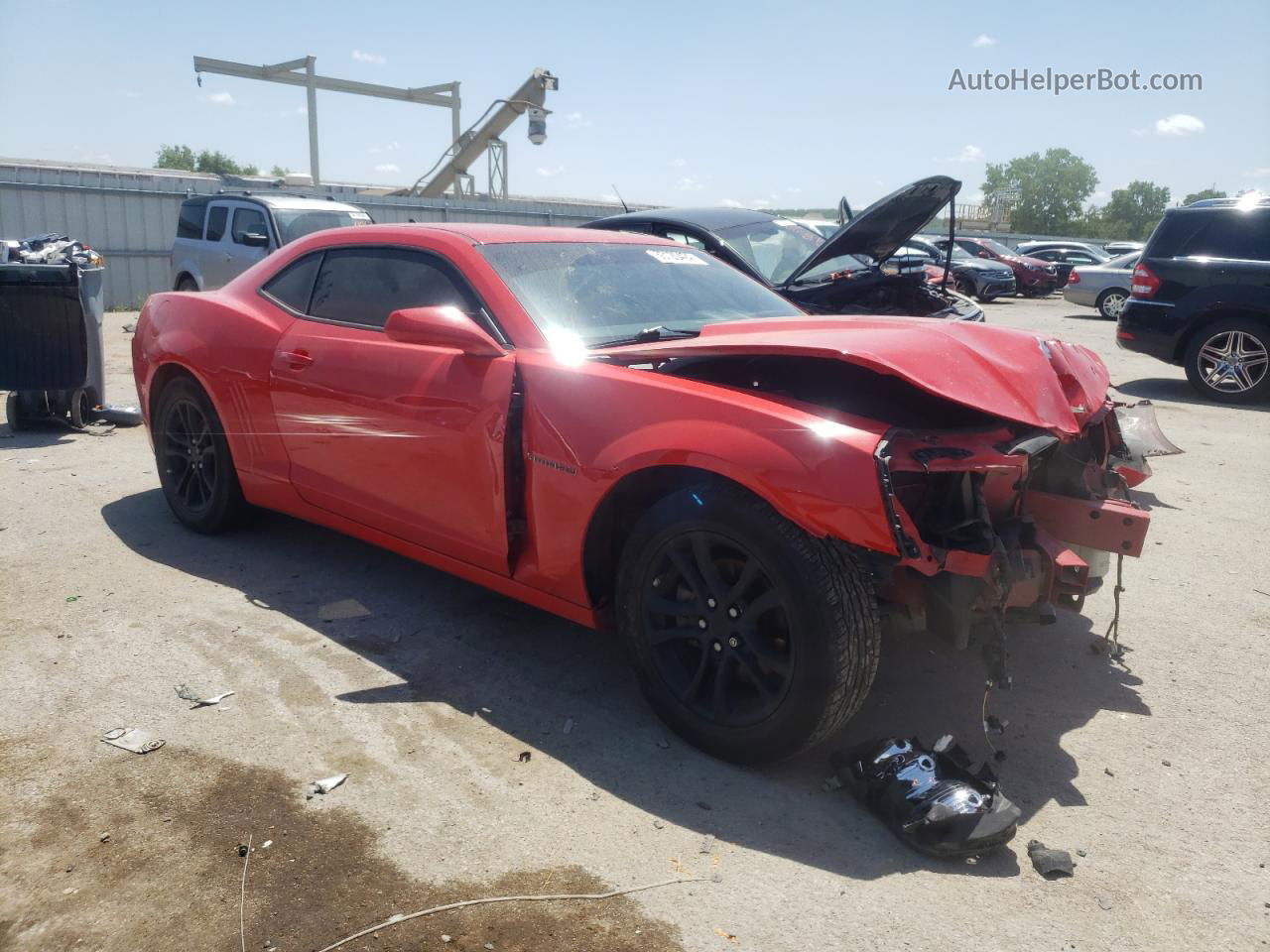 2015 Chevrolet Camaro Ls Red vin: 2G1FB1E31F9153619