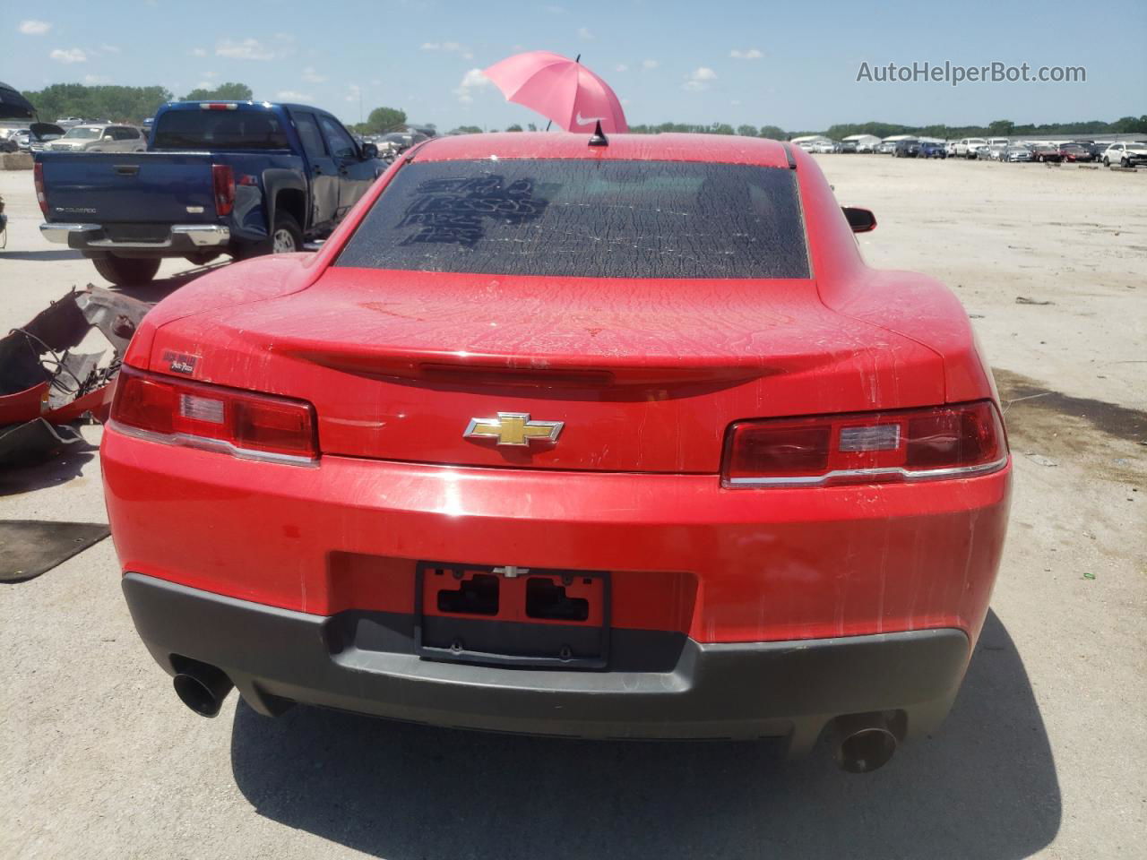 2015 Chevrolet Camaro Ls Red vin: 2G1FB1E31F9153619