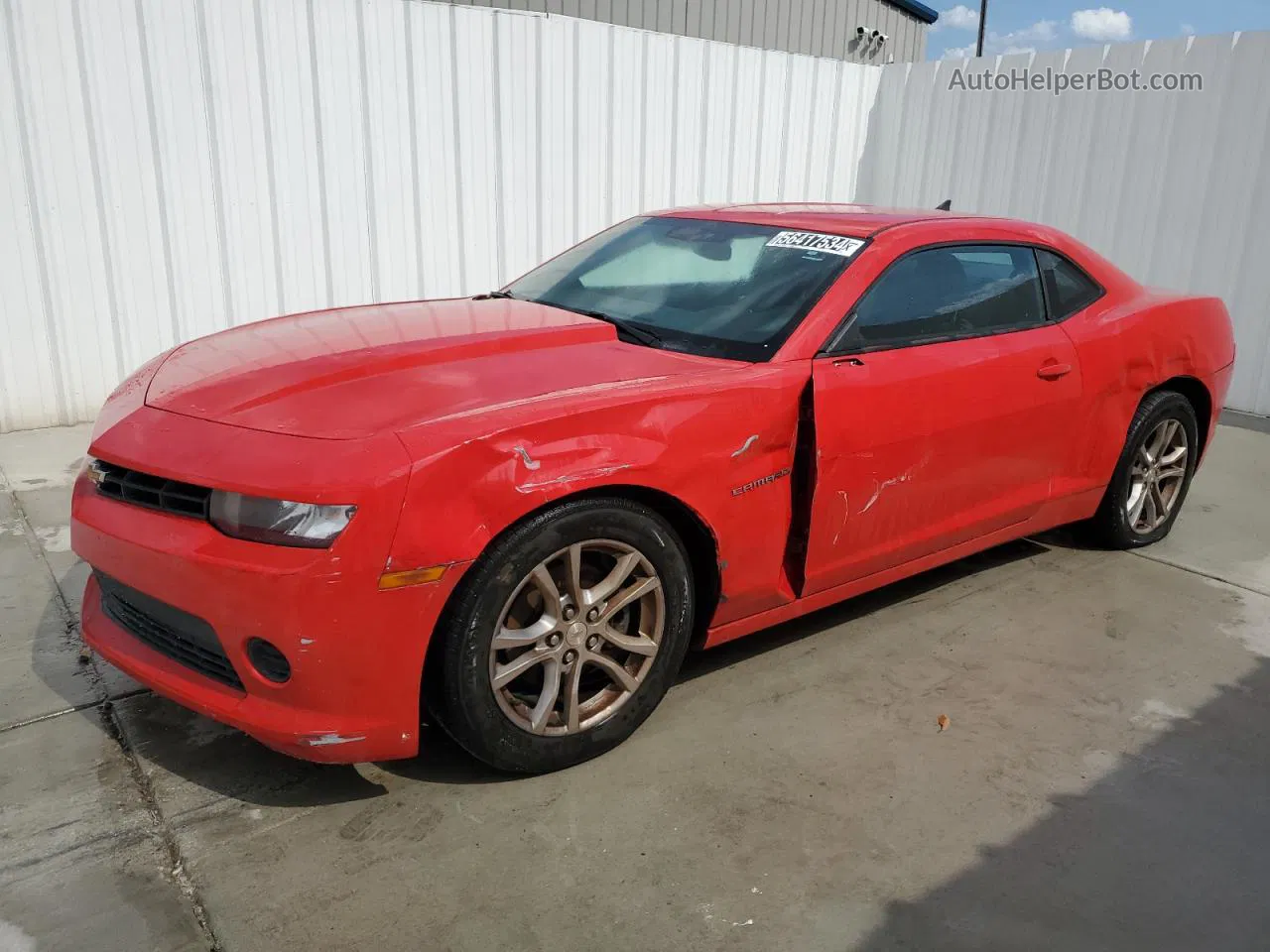 2015 Chevrolet Camaro Ls Red vin: 2G1FB1E32F9112027