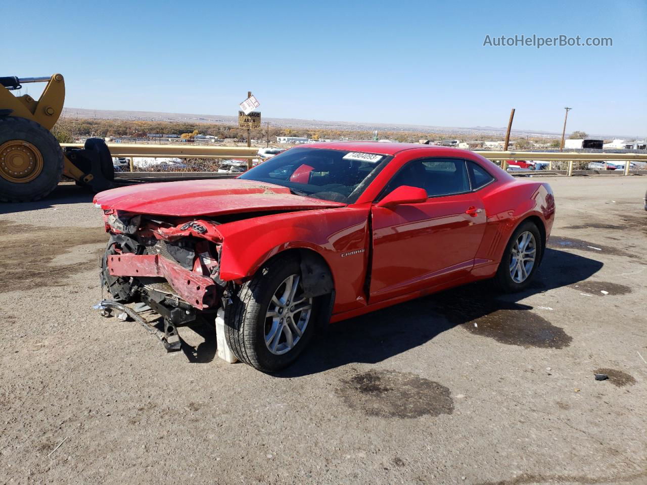 2015 Chevrolet Camaro Ls Red vin: 2G1FB1E32F9144332