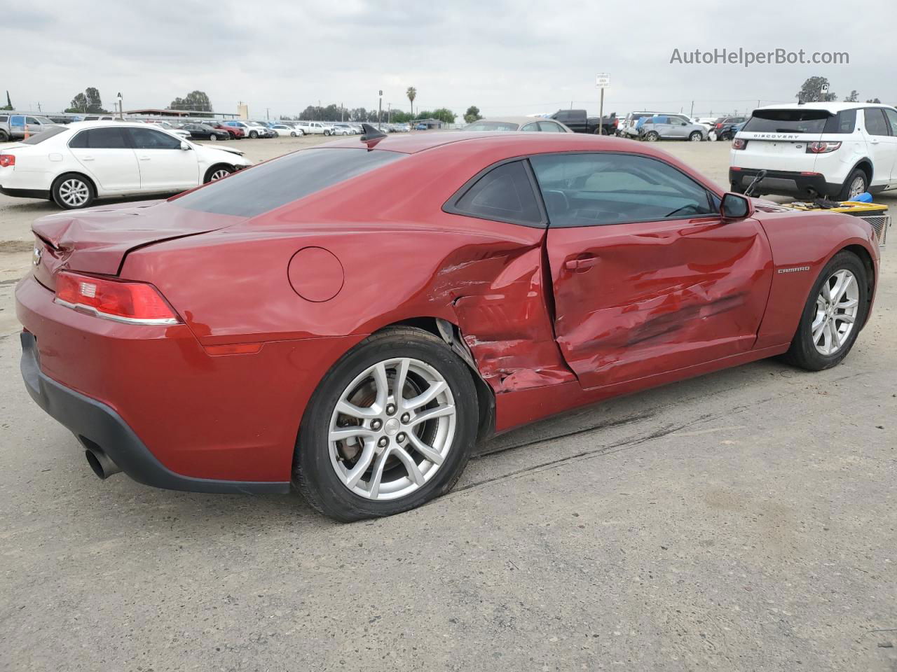 2015 Chevrolet Camaro Ls Red vin: 2G1FB1E32F9147375