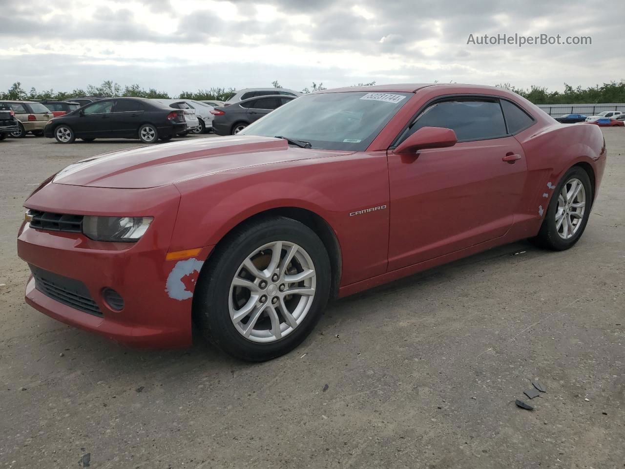 2015 Chevrolet Camaro Ls Red vin: 2G1FB1E32F9147375