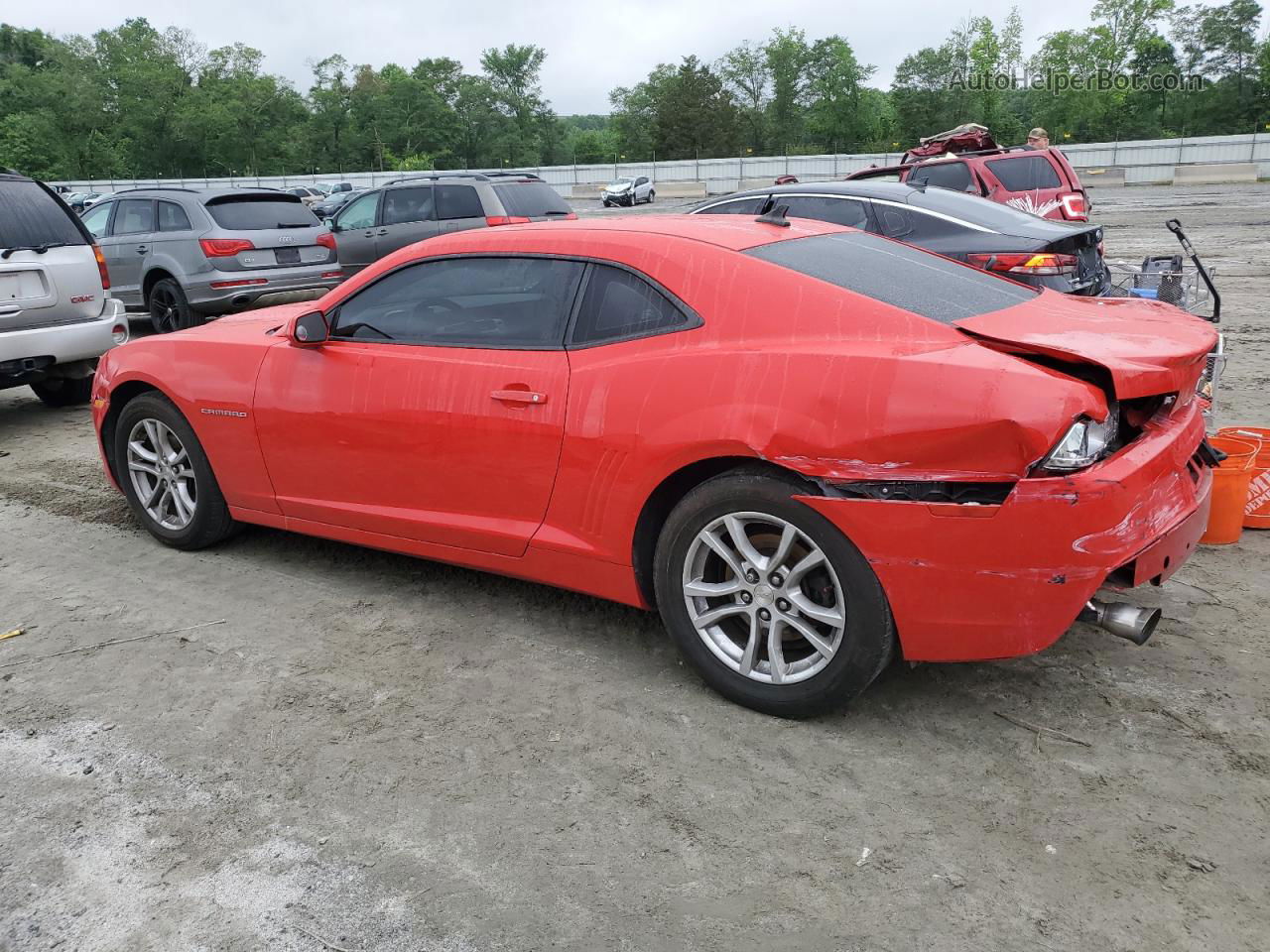 2015 Chevrolet Camaro Ls Red vin: 2G1FB1E32F9166511