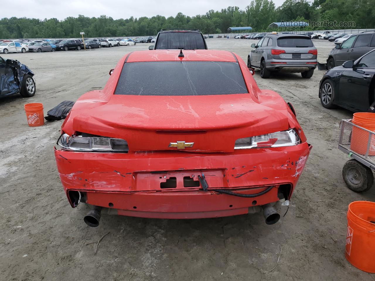 2015 Chevrolet Camaro Ls Red vin: 2G1FB1E32F9166511