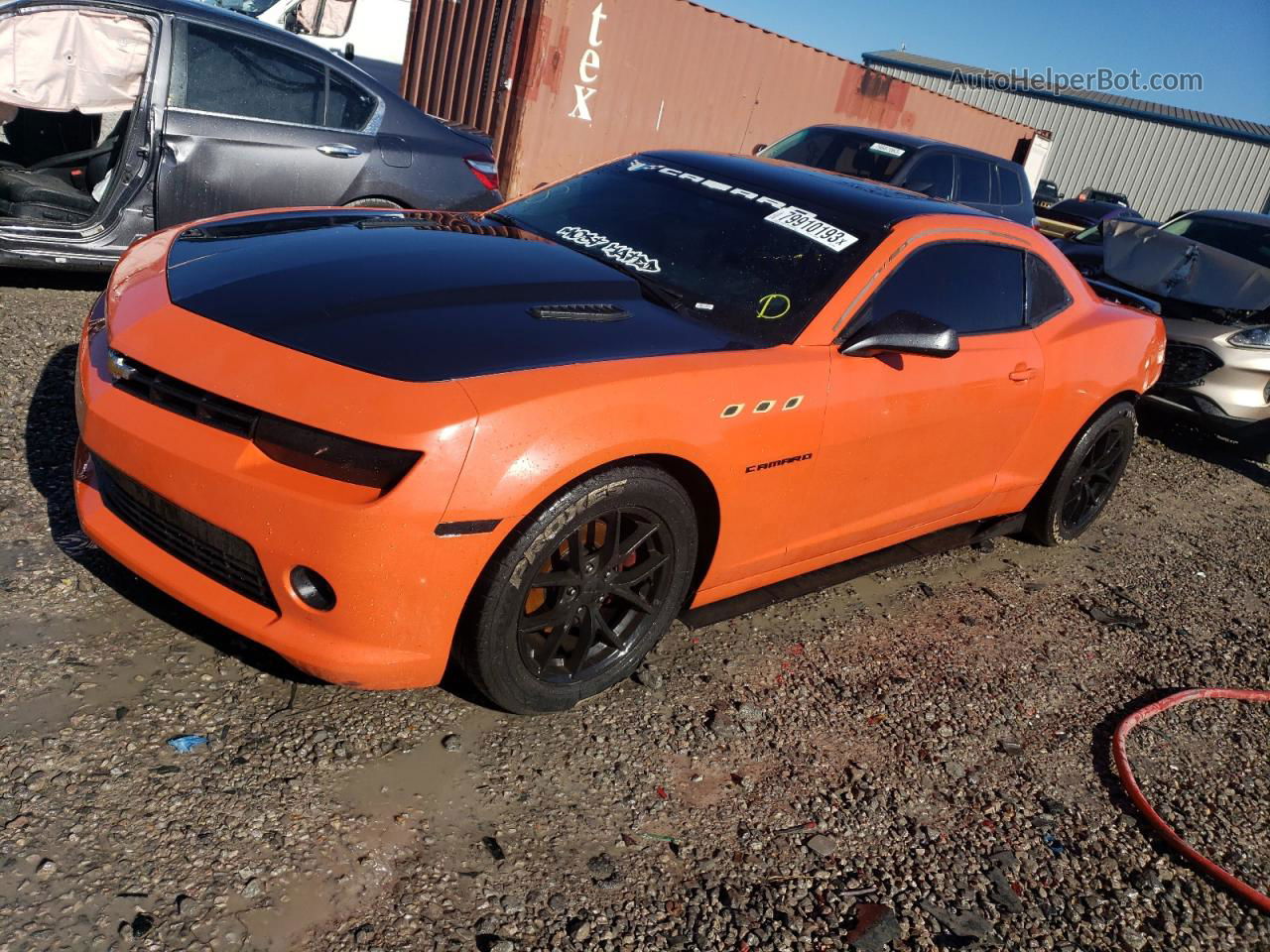 2014 Chevrolet Camaro Lt Оранжевый vin: 2G1FB1E33E9189262