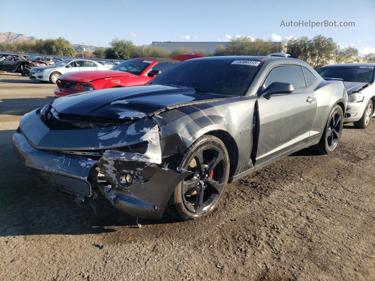 2014 Chevrolet Camaro Lt Gray vin: 2G1FB1E33E9219540