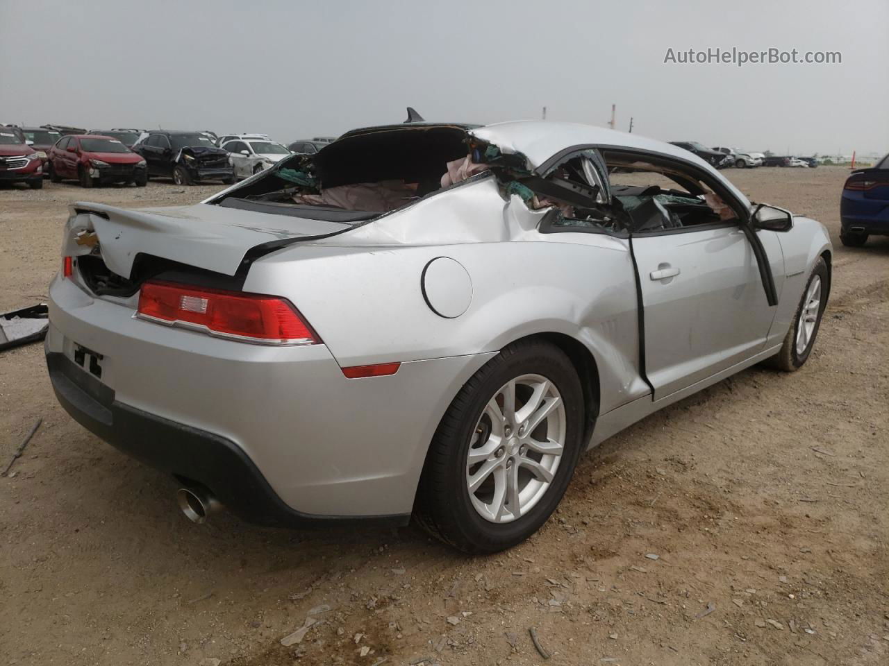 2015 Chevrolet Camaro Ls Silver vin: 2G1FB1E33F9168087