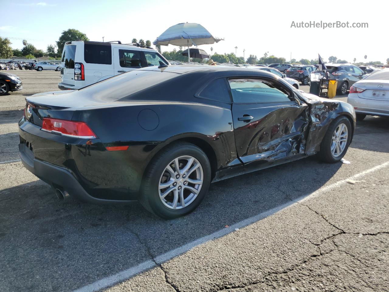 2015 Chevrolet Camaro Ls Black vin: 2G1FB1E33F9299570