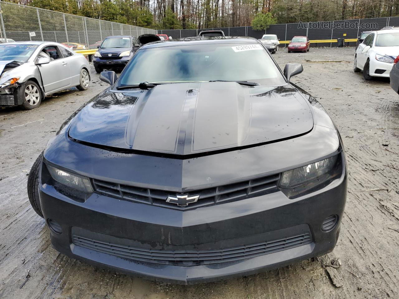 2015 Chevrolet Camaro Ls Black vin: 2G1FB1E33F9299827